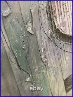Vtg Patricia Beatty A Most Unique Love'91 Signed Original Painting Art Deco
