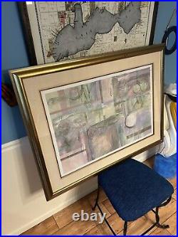 Vtg Patricia Beatty A Most Unique Love'91 Signed Original Painting Art Deco