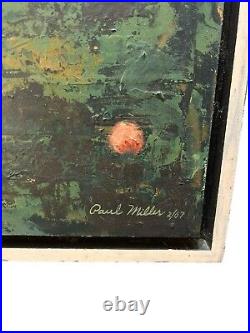 Vtg Paul Miller Impressionism Oil Painting Flowers Field Landscape Signed 1967