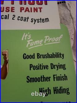 Vtg Pittsburgh Sun-Proof House Paint Counter Top Display Sign, Cardboard