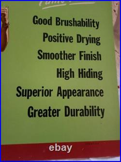 Vtg Pittsburgh Sun-Proof House Paint Counter Top Display Sign, Cardboard