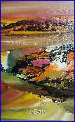 Vtg Retro Orig Abstract Oil Painting Signed, Gallery Piece! RARE + Reduced
