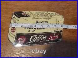 Vtg Reverse Painted Glass Advertising Duncan's Maryland Club Coffee Houston TX