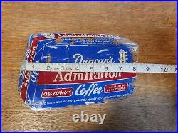Vtg Reverse Painted Glass Advertising Sign Duncan's Admiration Coffee Houston TX