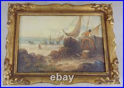 Vtg Ronald Cavalla Set 2 Seascape Original Untitled Signed Painting Art withFrames