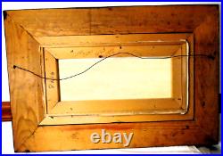 Vtg SEASCAPE Oil Canvas Painting Beach View Signed Antique 1972 Original FL 20C