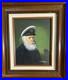 Vtg Signed David Pelbam Canvas Oil Painting Sea Captain 8x10 Wood Framed 14x16