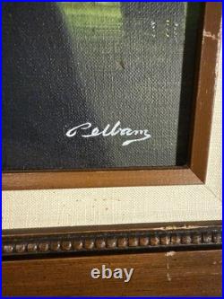 Vtg Signed David Pelbam Canvas Oil Painting Sea Captain 8x10 Wood Framed 14x16