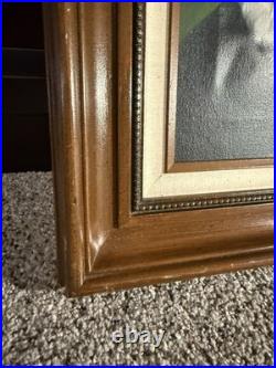 Vtg Signed David Pelbam Canvas Oil Painting Sea Captain 8x10 Wood Framed 14x16