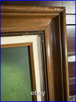 Vtg Signed David Pelbam Canvas Oil Painting Sea Captain 8x10 Wood Framed 14x16