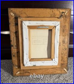 Vtg Signed David Pelbam Canvas Oil Painting Sea Captain 8x10 Wood Framed 14x16