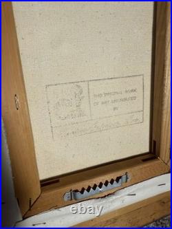 Vtg Signed David Pelbam Canvas Oil Painting Sea Captain 8x10 Wood Framed 14x16