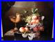 Vtg Still Life Oil Painting Canvas Fruit Old Master Style Signed