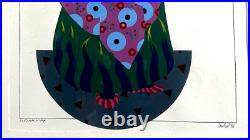 Vtg Van Eno Original Acrylic Painting Titled Clever Max Fashion Pencil Signed