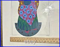 Vtg Van Eno Original Acrylic Painting Titled Clever Max Fashion Pencil Signed