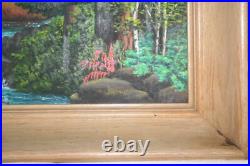 Vtg Wilderness Oil Painting Signed Wildlife Artist J E Kennedy Rocky Mountains