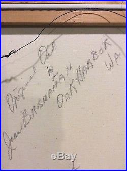 Vtg original oil signed NW Mt. Sinpack painting Joan brosnanan 1975 Glacier park
