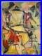 WILLEM DE KOONING painting oil on canvas signed stamped vintage