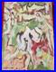 WILLEM DE KOONING painting oil on canvas signed stamped vintage