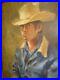 Western Signed Williamson Original Vintage Cowboy Pastel Painting