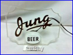 William G. Jung beer sign rare vintage light 1933 1935 acrylic reverse painted