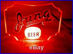 William G. Jung beer sign rare vintage light 1933 1935 acrylic reverse painted