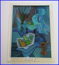 Winn Kreisler MID Century Painting Abstract Expressionism Cubism Cubist Vintage