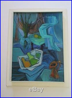 Winn Kreisler MID Century Painting Abstract Expressionism Cubism Cubist Vintage