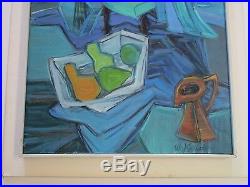 Winn Kreisler MID Century Painting Abstract Expressionism Cubism Cubist Vintage