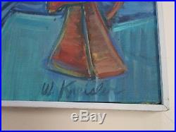 Winn Kreisler MID Century Painting Abstract Expressionism Cubism Cubist Vintage