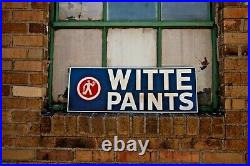 Witte Paints Sign Vintage Tin Advertising Signage 1950s ORIGINAL Hardware Store
