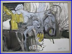 Wolff 1960 Vintage Painting Non Objective Modernism Abstract Expressionist