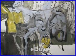 Wolff 1960 Vintage Painting Non Objective Modernism Abstract Expressionist