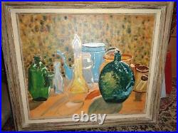 Wonderful Vintage Oil Painting Still-life Vintage Framed Signed Colorful