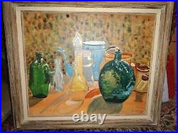 Wonderful Vintage Oil Painting Still-life Vintage Framed Signed Colorful