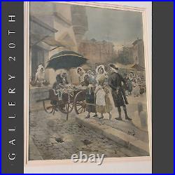 Wow! Carlos Alonso Perez Hand Colored Signed Print! Art Vtg Painting Masters