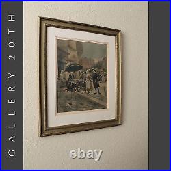 Wow! Carlos Alonso Perez Hand Colored Signed Print! Art Vtg Painting Masters
