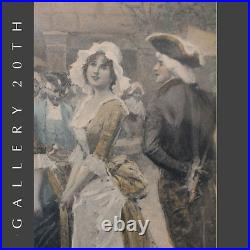 Wow! Carlos Alonso Perez Hand Colored Signed Print! Art Vtg Painting Masters