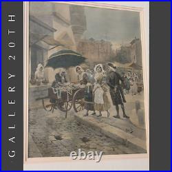 Wow! Carlos Alonso Perez Hand Colored Signed Print! Art Vtg Painting Masters