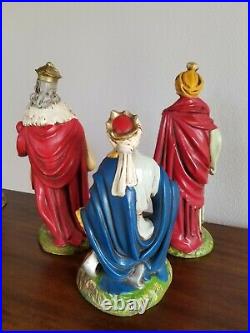 X-Large 12 VTG Hand-Painted 11 PC NATIVITY SET Made in ITALY + STABLE Fontanini