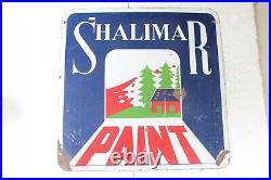 X-mas Tree Shalimar Paint Sign Advertise Vintage Enamel Porcelain Sign Nh5149