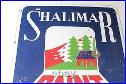 X-mas Tree Shalimar Paint Sign Advertise Vintage Enamel Porcelain Sign Nh5149