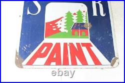 X-mas Tree Shalimar Paint Sign Advertise Vintage Enamel Porcelain Sign Nh5149
