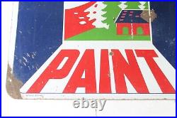 X-mas Tree Shalimar Paint Sign Advertise Vintage Enamel Porcelain Sign Nh5149