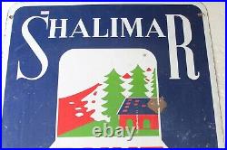 X-mas Tree Shalimar Paint Sign Advertise Vintage Enamel Porcelain Sign Nh5149