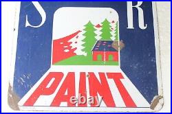 X-mas Tree Shalimar Paint Sign Advertise Vintage Enamel Porcelain Sign Nh5149