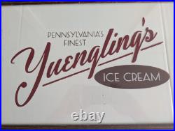 YUENGLING'S ICE CREAM PENNSYLVANIA'S FINEST Back Painted Glass Sign Vintage