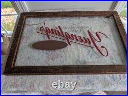 YUENGLING'S ICE CREAM PENNSYLVANIA'S FINEST Back Painted Glass Sign Vintage